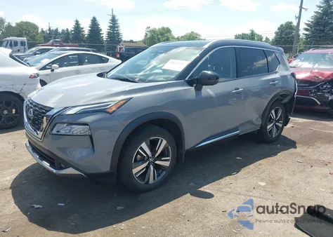 2021 Nissan Rogue Platinum Intelligent Awd из США, поврежденный, VIN JN8AT3DDXMW314000